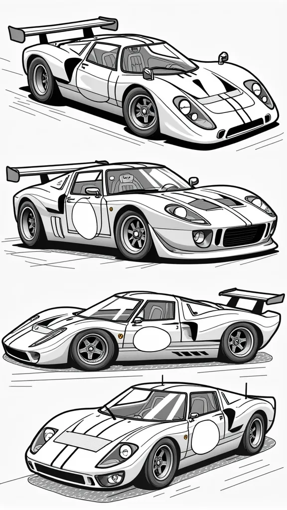 coloriages de voiture de course pdf